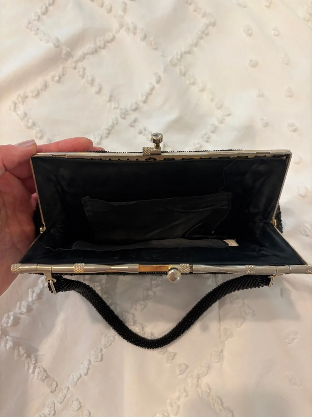 Vintage Black Beaded Handbag